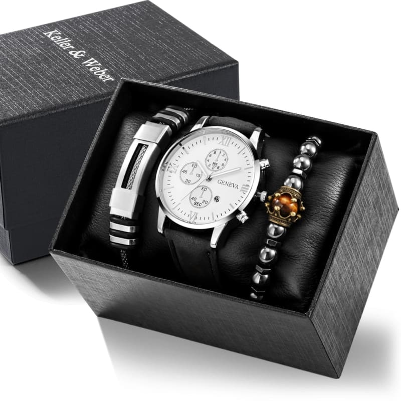 Kit Relógio Masculino + Pulseira Modelo 06