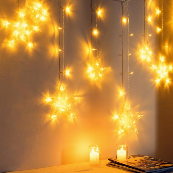 Cortina de Luzes Estreladas
