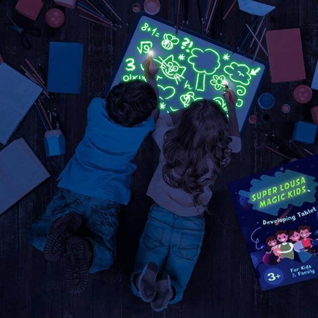 Lousa Desenhar, Escrever Kids  - Caneta de luz fluorescentes