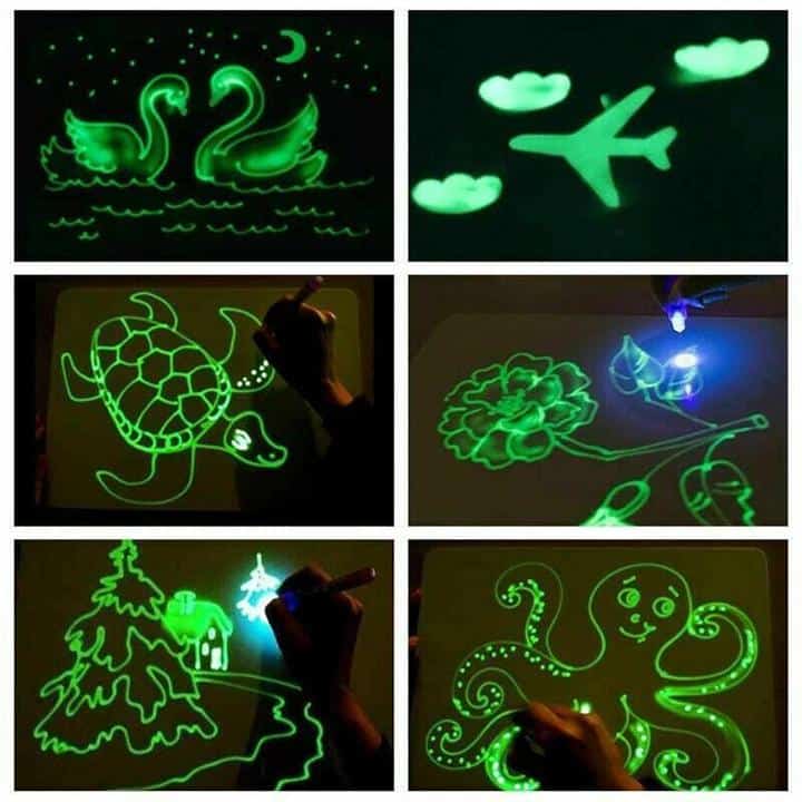 Lousa Desenhar, Escrever Kids  - Caneta de luz fluorescentes
