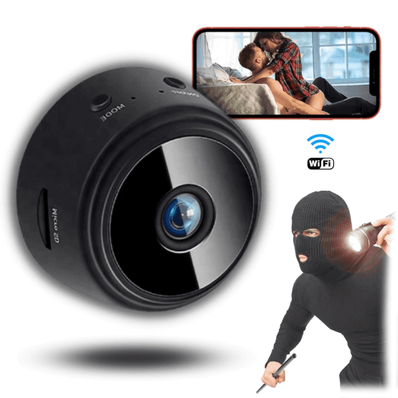 Mini Câmera Espiã Wifi Full Hd Pro Preta