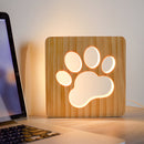 Lâmpada de madeira 3D