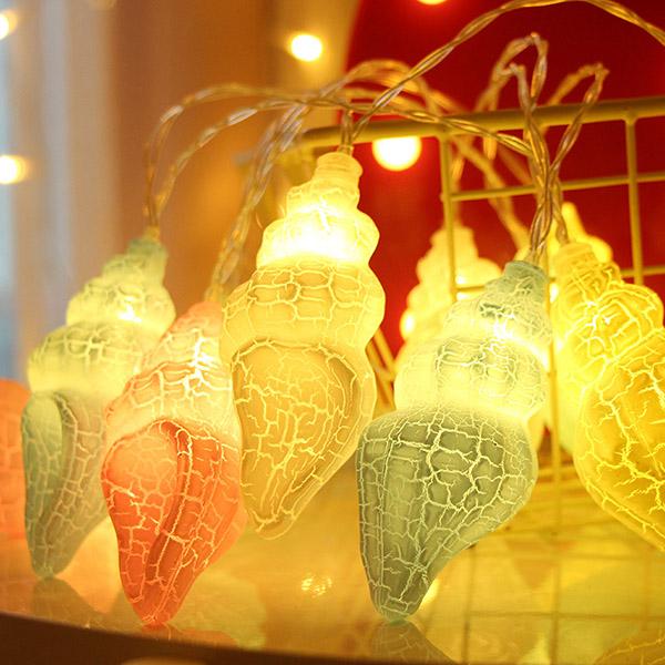 Fio de Luzes Decorativas de Concha