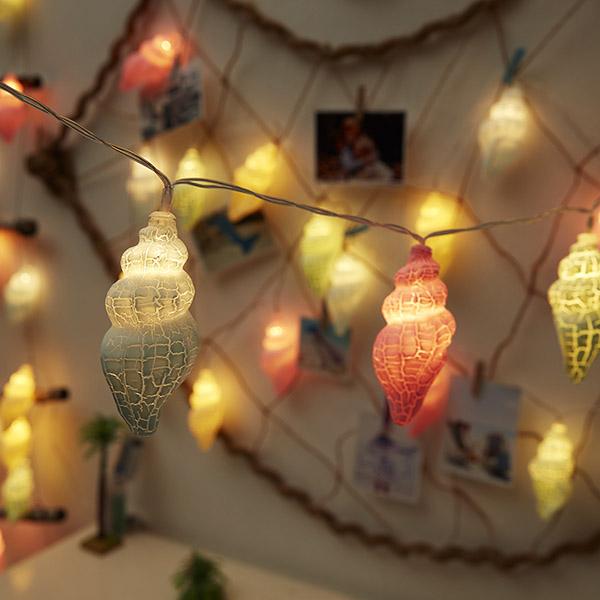 Fio de Luzes Decorativas de Concha