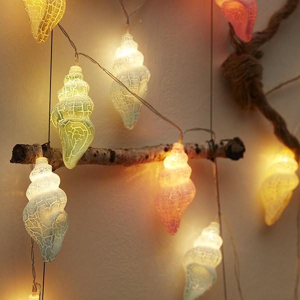 Fio de Luzes Decorativas de Concha
