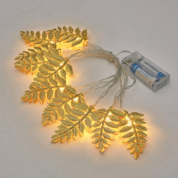 Fio de Folhas de Luzes LED de Ferro