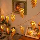 Fio de Folhas de Luzes LED de Ferro