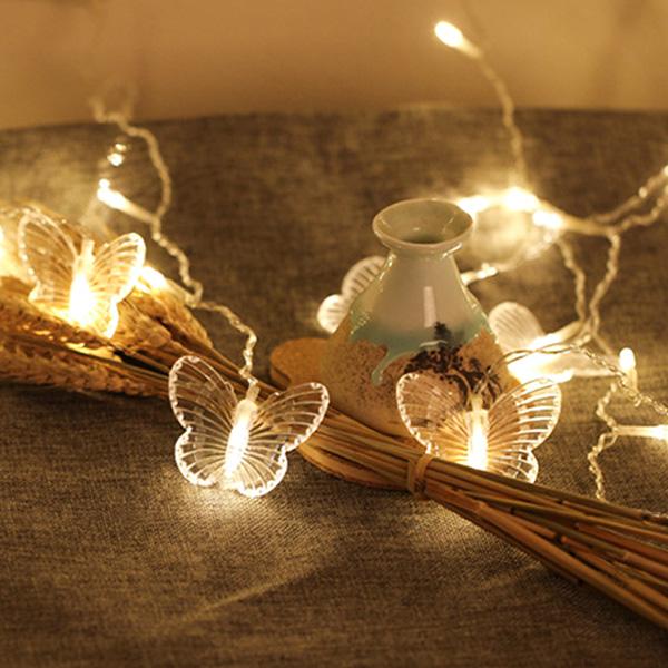 Fio de Luzes LED de Borboleta