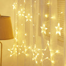 Cortina de Luzes Estreladas