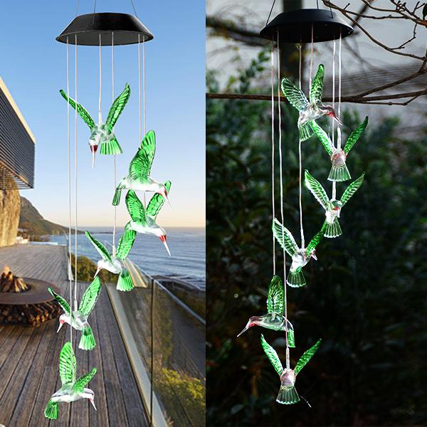 Pêndulo de Luzes Beija-Flor Alimentado por Energia Solar