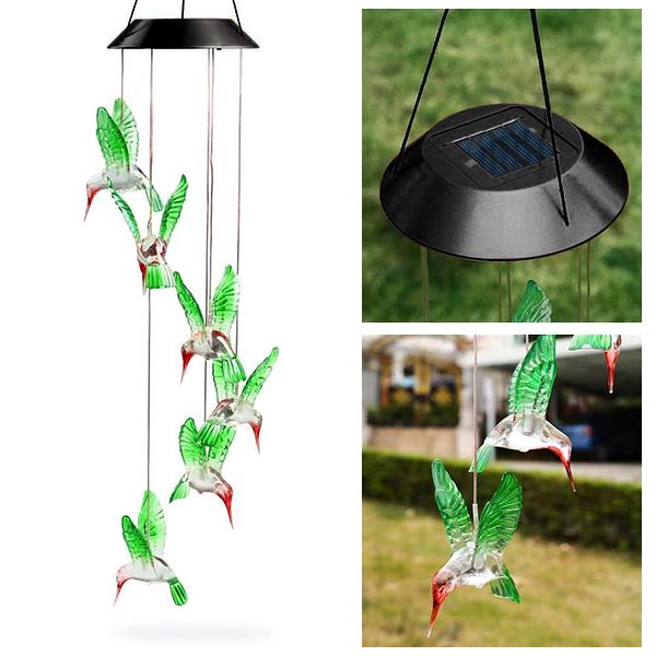 Pêndulo de Luzes Beija-Flor Alimentado por Energia Solar