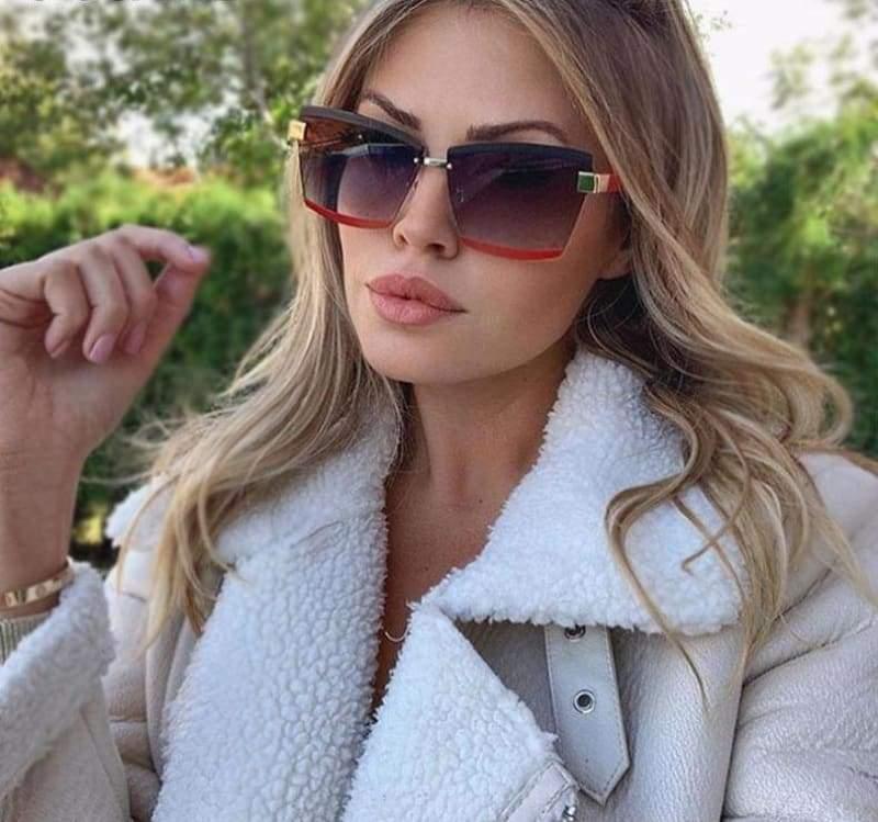 Óculos de sol feminino UV400 Vintage
