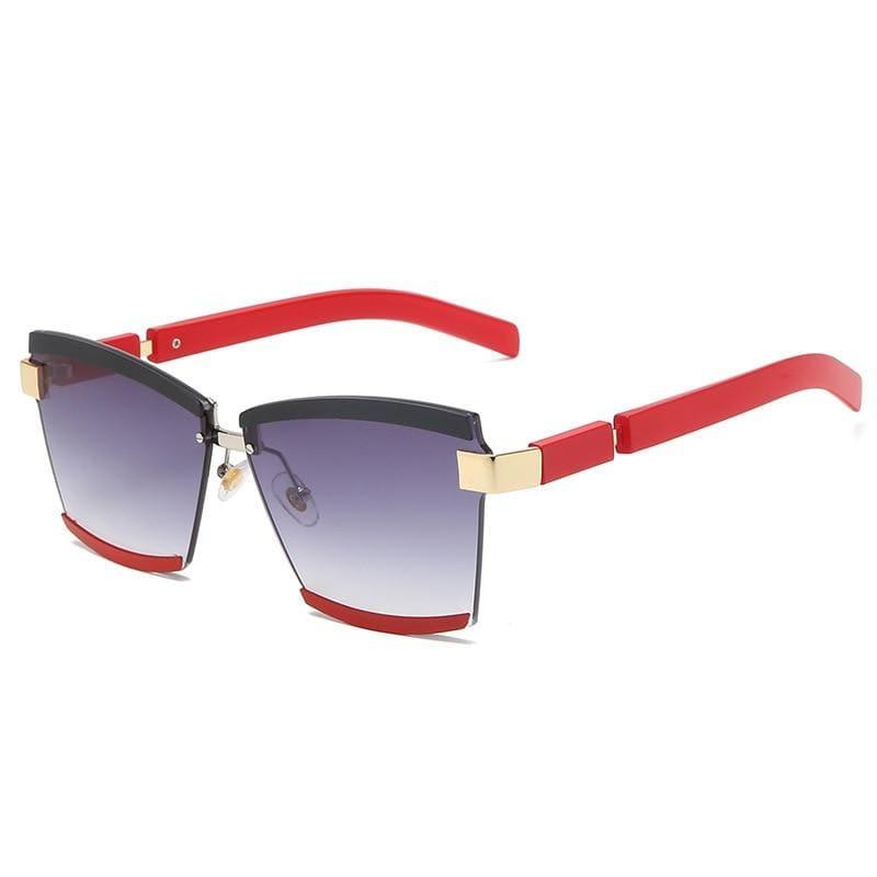Óculos De Sol Feminino Uv400 Vintage Vermelho