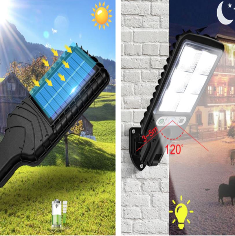 Refletor LED Solar Sustentável com Sensor de Movimento - Frete Grátis