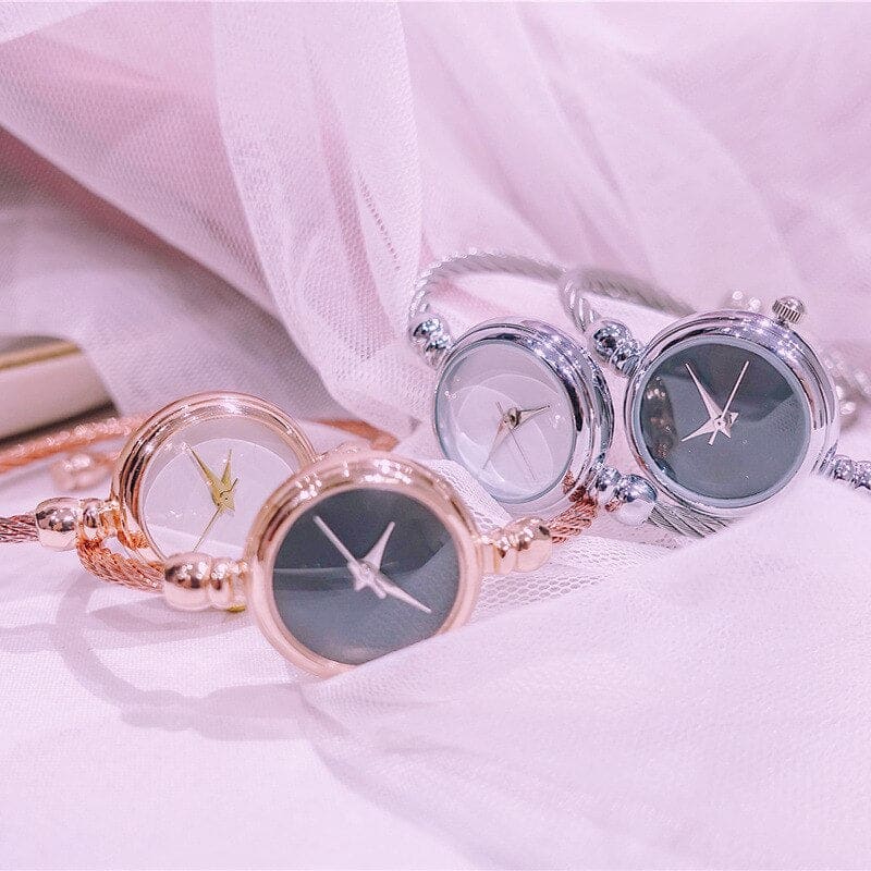 Relógio Feminino Minimalista Aço Inoxidável