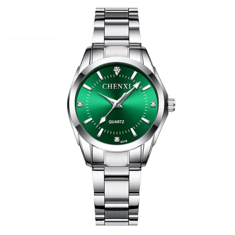 Relógio Feminino Strass Verde