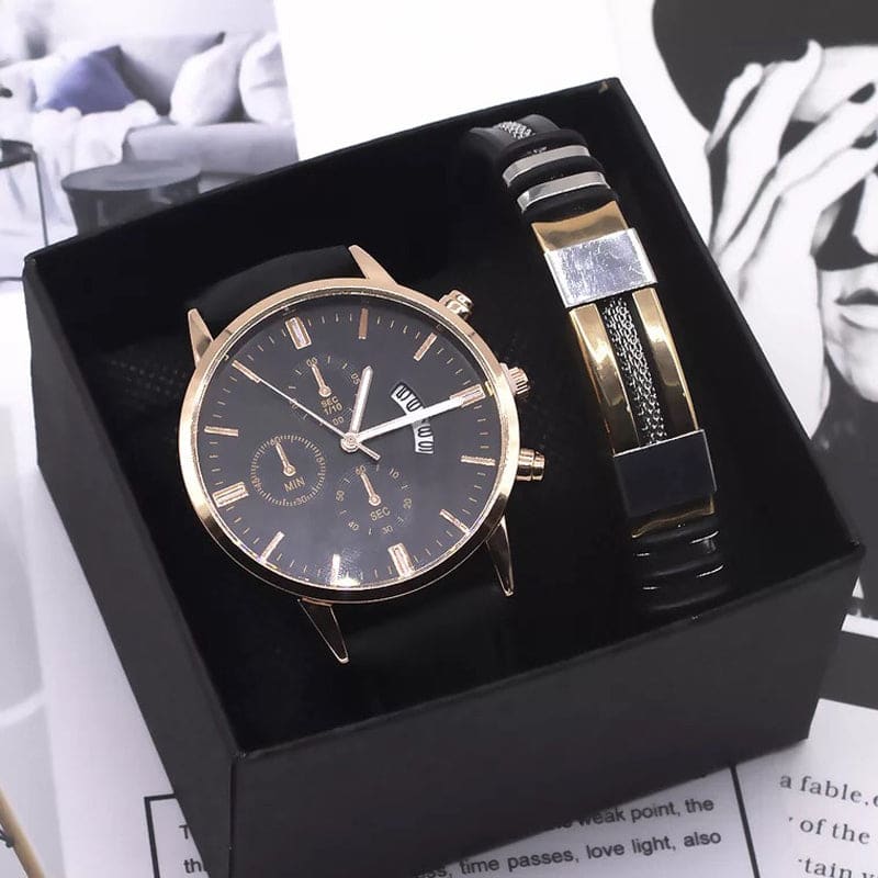 Relógio Masculino + Pulseira Grátis Modelo 01 00012032