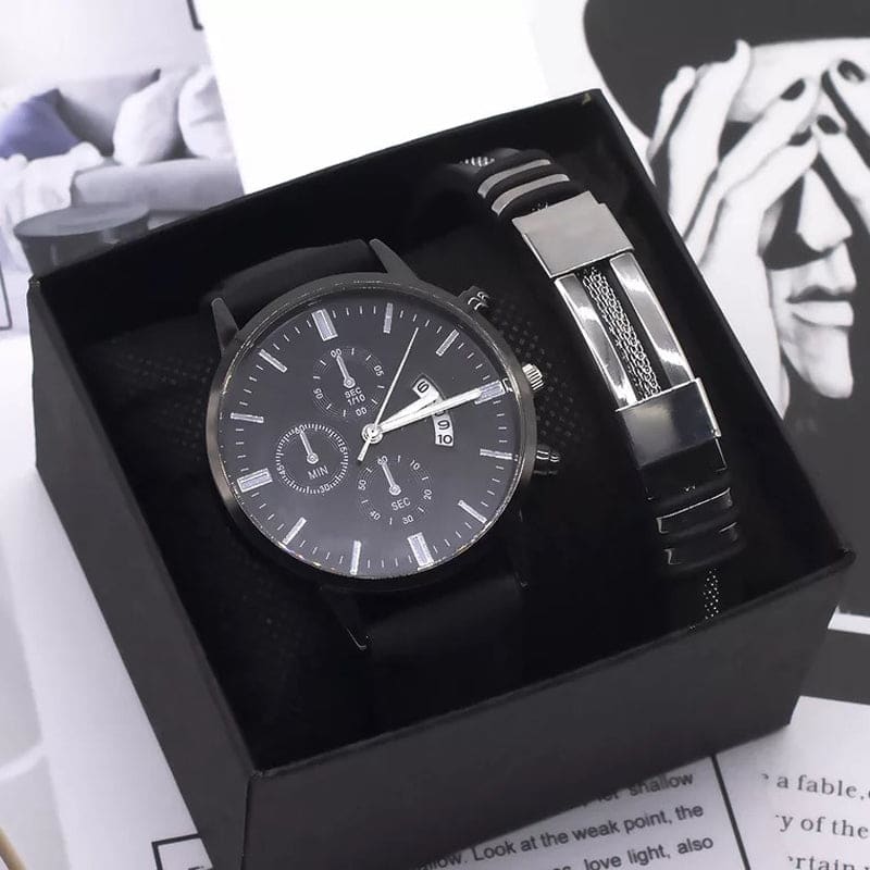 Relógio Masculino + Pulseira Grátis Modelo 03 00012032
