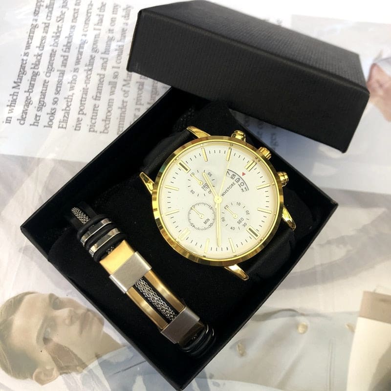 Relógio Masculino + Pulseira Grátis Modelo 04 00012032