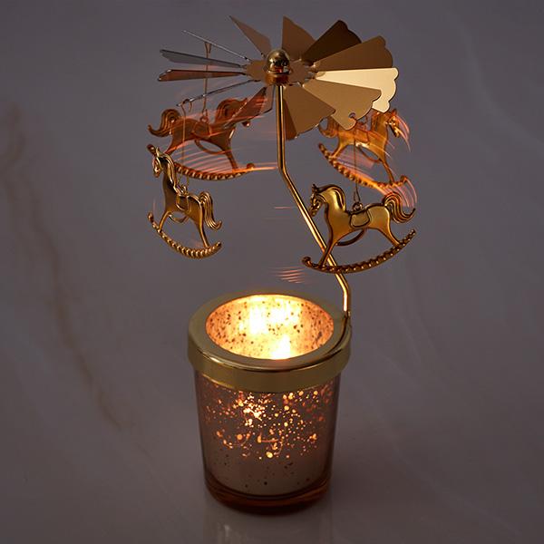 Suporte Para Velas Com Carrossel Giratório