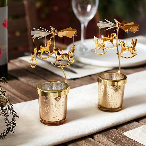 Suporte Para Velas Com Carrossel Giratório