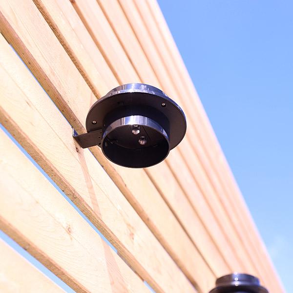 2 Peças de Luz de OVNI de Calhas com Energia Solar