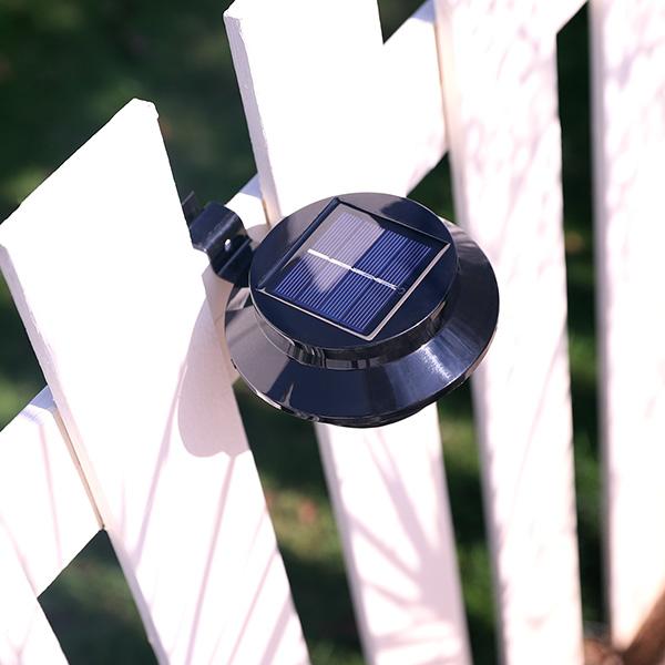 2 Peças de Luz de OVNI de Calhas com Energia Solar