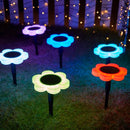 Flor de Gramado com LED de Carga Solar