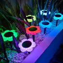 Flor de Gramado com LED de Carga Solar