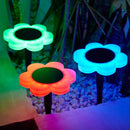 Flor de Gramado com LED de Carga Solar