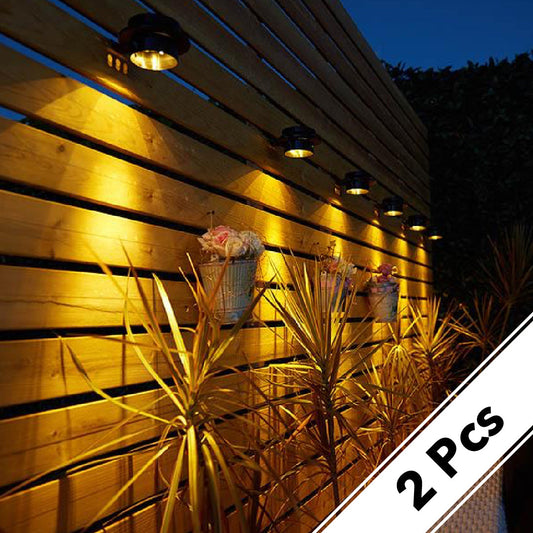 2 Peças de Luz de OVNI de Calhas com Energia Solar