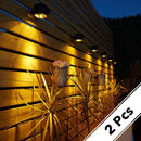 2 Peças de Luz de OVNI de Calhas com Energia Solar