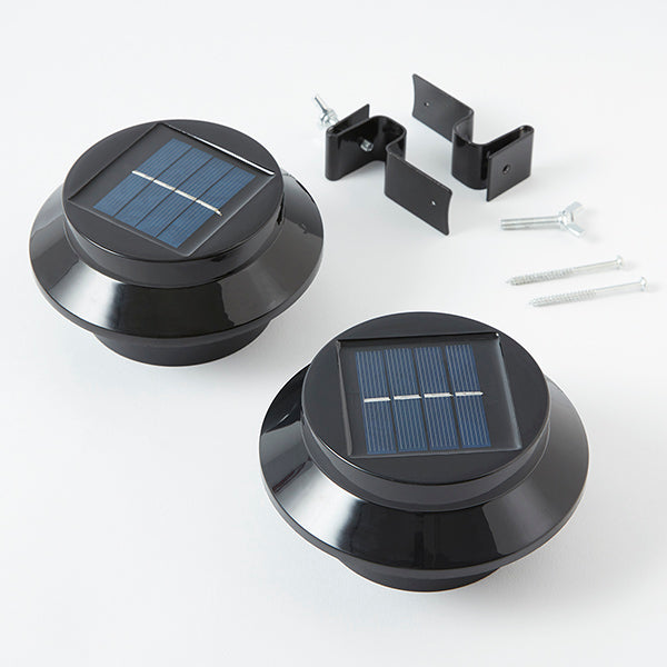 2 Peças de Luz de OVNI de Calhas com Energia Solar