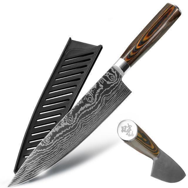 Faca Japonesa de Cozinha - 8 Polegadas - Tenda de Ofertas